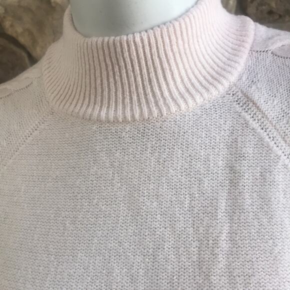 1. State Cold Shoulder Turtleneck Light Pink Lace Up Sleeve Women's Size XXS - Picture 6 of 8